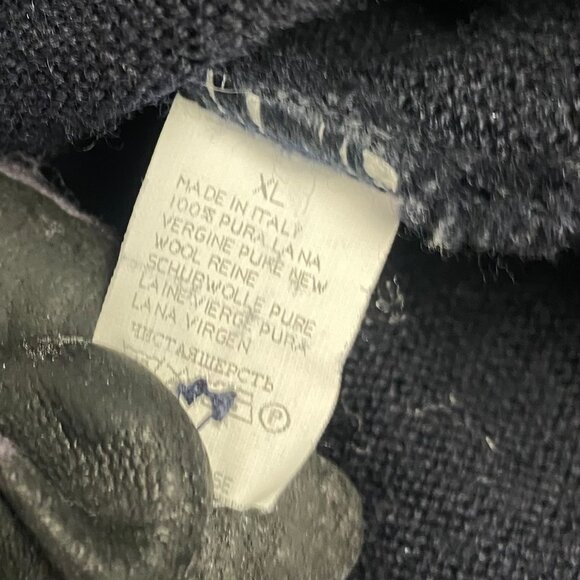 Paul & Shark Yachting Sweater Men's XL Blue Wool Collared 1/2 Button Collar - Picture 7 of 10